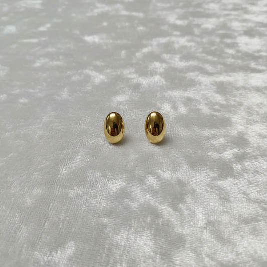 Oval-Shaped Stud Earrings