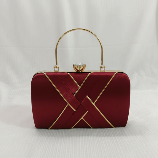 Criss-Cross Pattern Clutch Bag