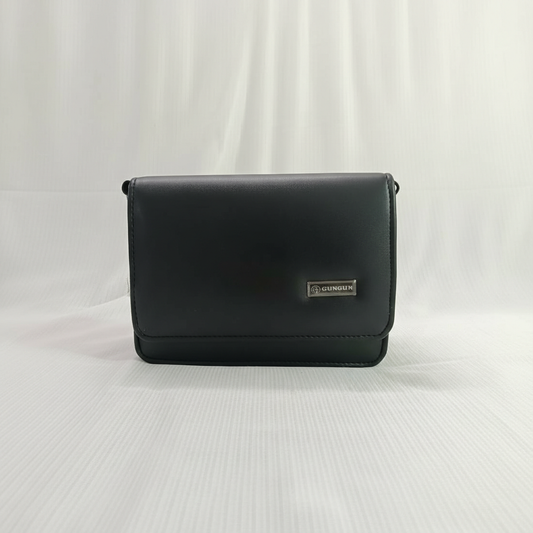 Rectangular Faux-Leather Shoulder Bag