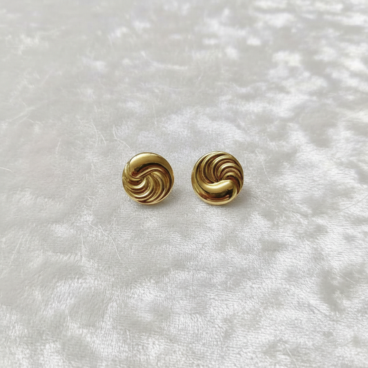 Spiral-Shaped Stud Earrings