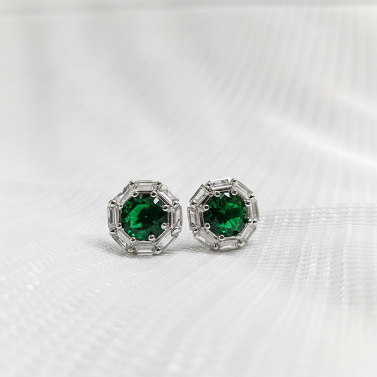 Octagonal Stud Earrings