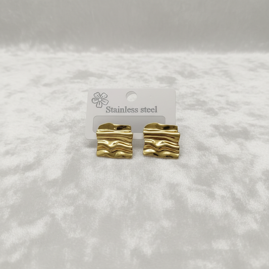 Rectangular Anti-Tarnish Stud Earrings