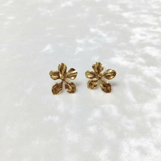 Flower Design Anti-Tarnish Earrings