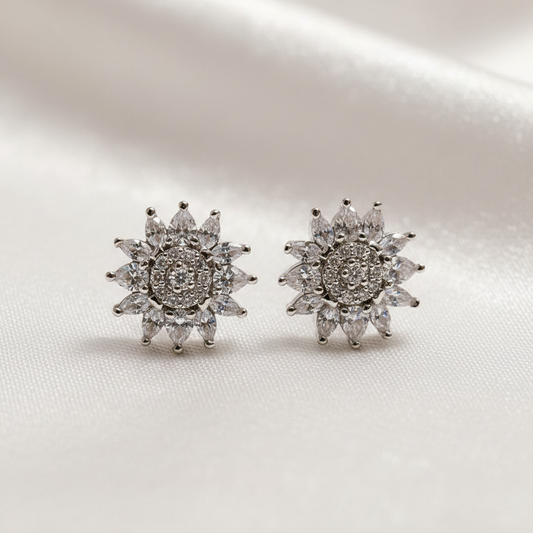 Premium Silver-Toned Stud Earrings