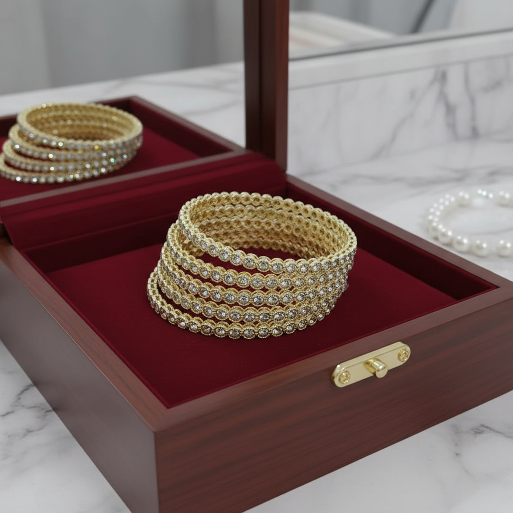 Gold-Toned Brass Bangles