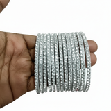 Silver-Colored 12 Bangles