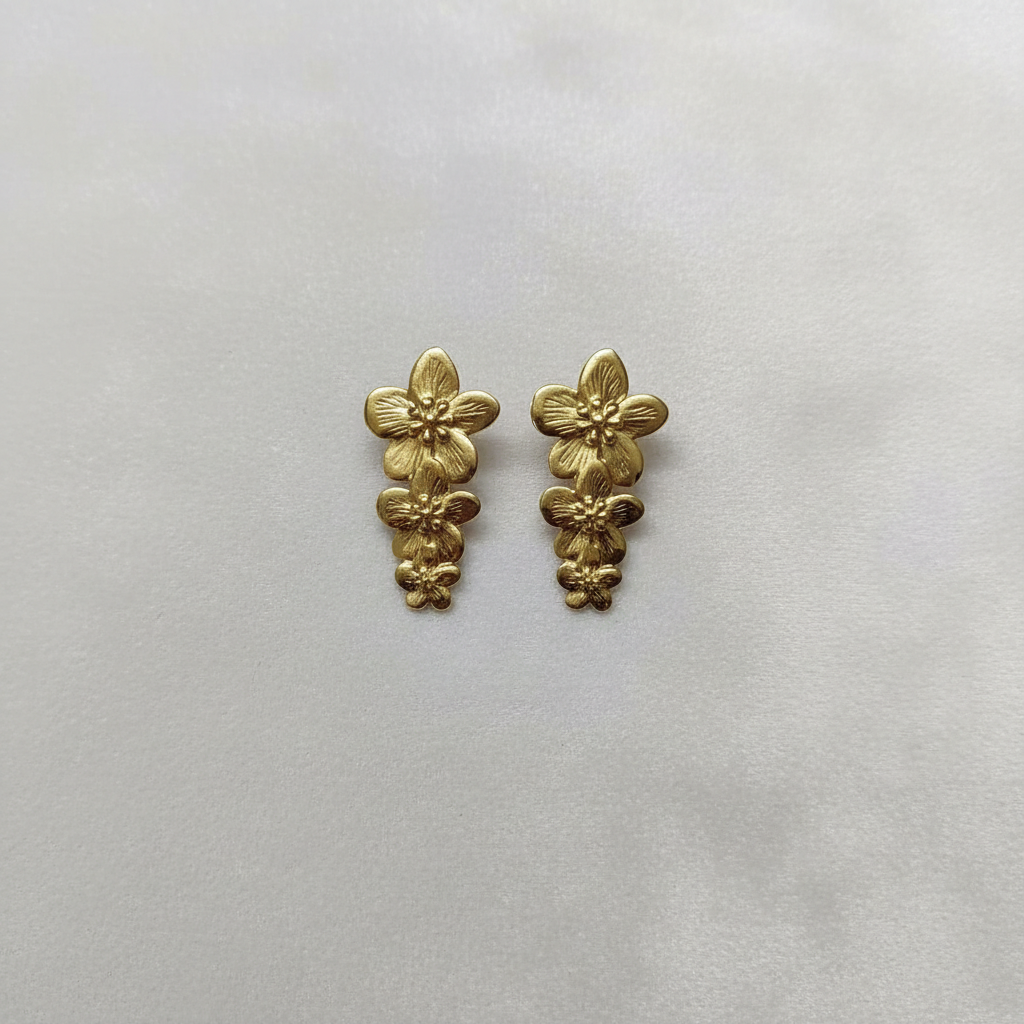 Tiered Flower Earrings