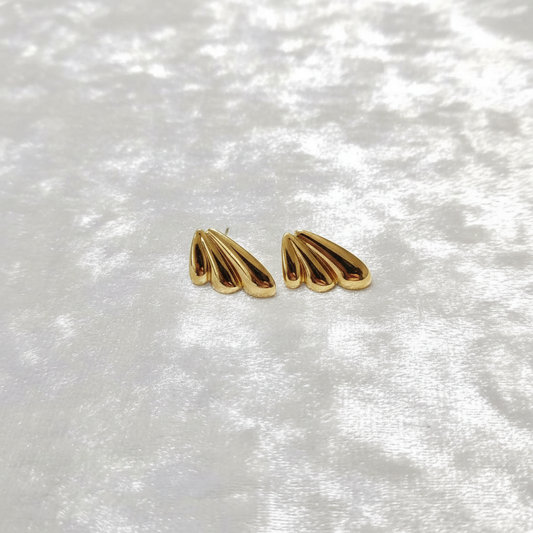 Fan-Shaped Anti-Tarnish Earrings