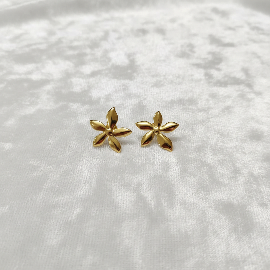 Flower-Shaped Stud Earrings