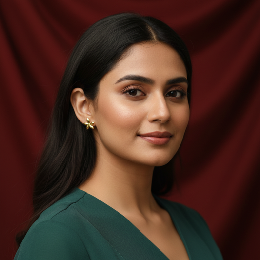 Flower-Shaped Stud Earrings