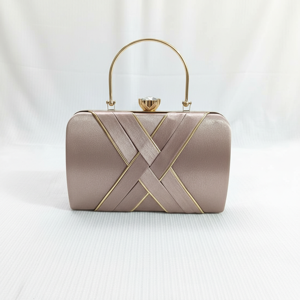 Criss-Cross Pattern Clutch Bag