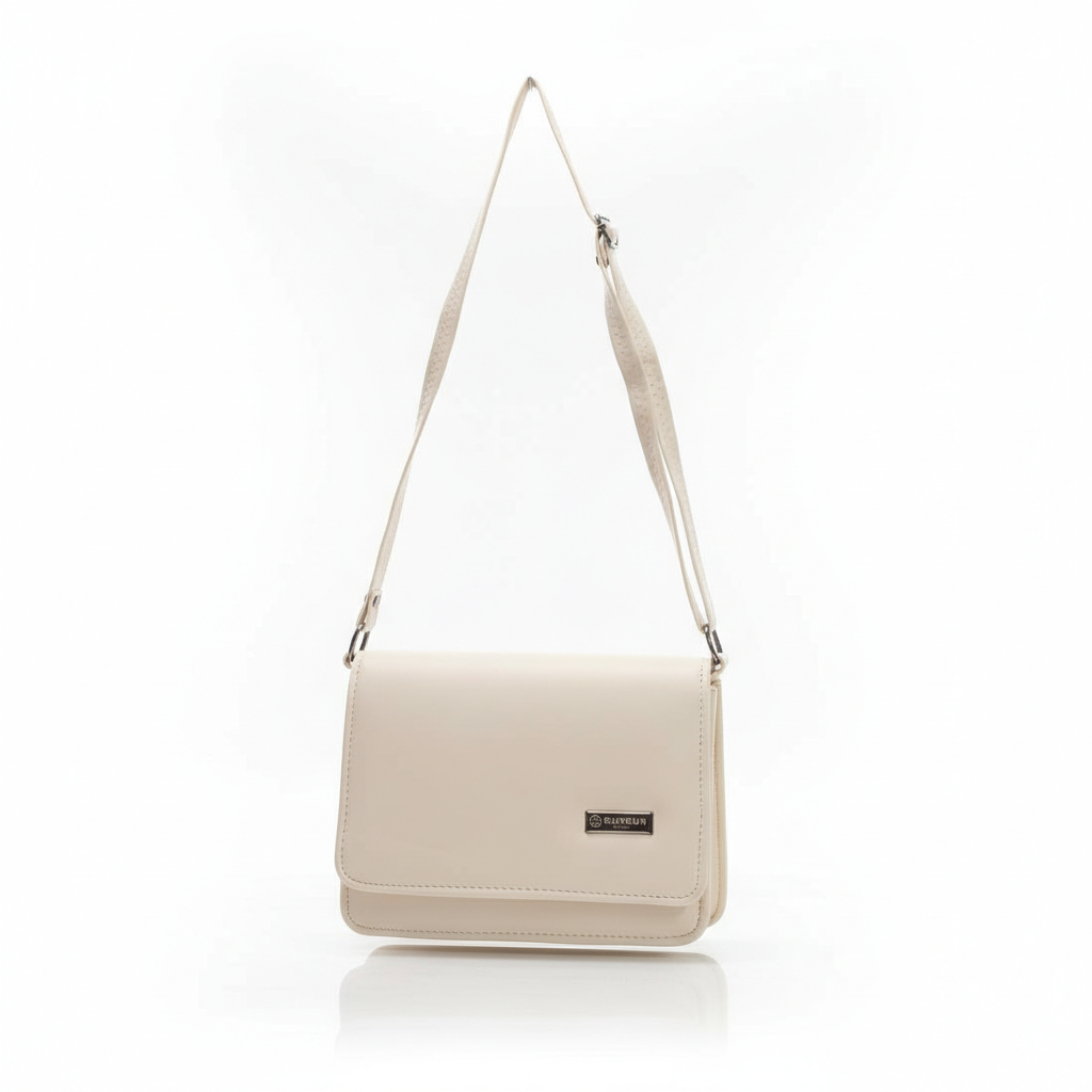 Rectangular Faux-Leather Shoulder Bag