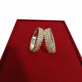 Shimmering Amber-Colored Stone Bangles