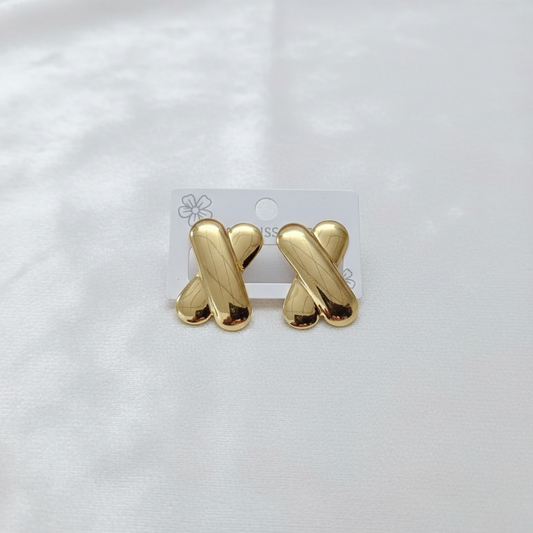 'X' shaped Anti-Tarnish earrings