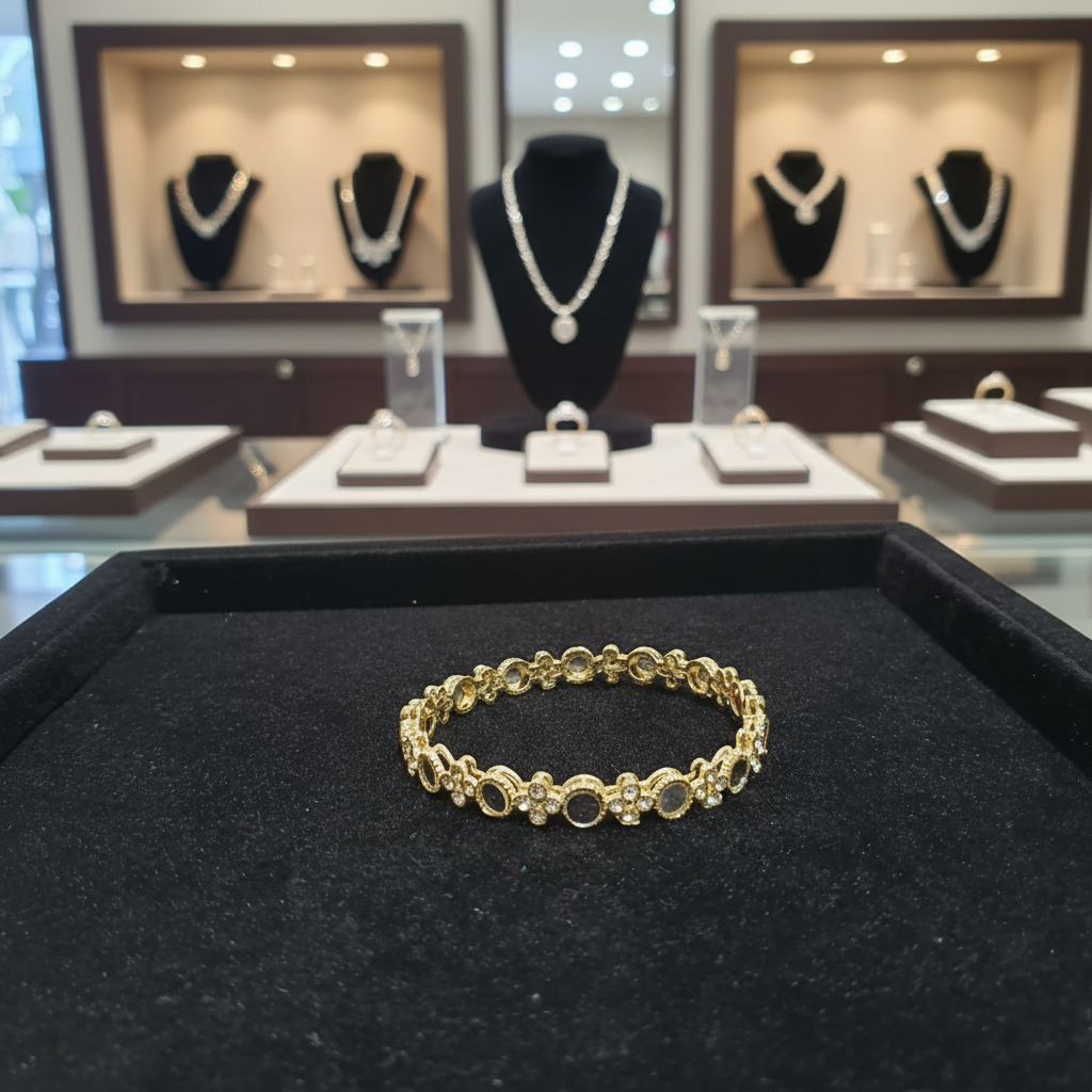 Brass Bangles with Mirror