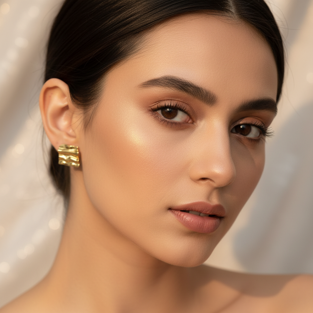 Rectangular Anti-Tarnish Stud Earrings