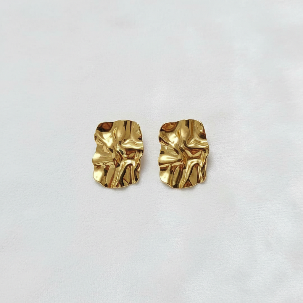Crumpled Anti-Tarnish earrings