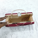 Criss-Cross Pattern Clutch Bag