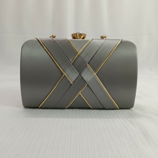 Criss-Cross Pattern Clutch Bag