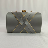 Criss-Cross Pattern Clutch Bag