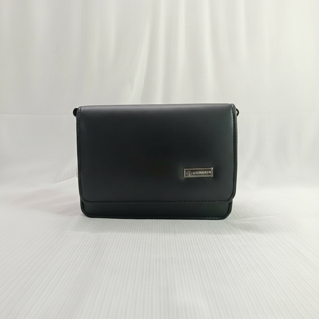 Rectangular Faux-Leather Shoulder Bag