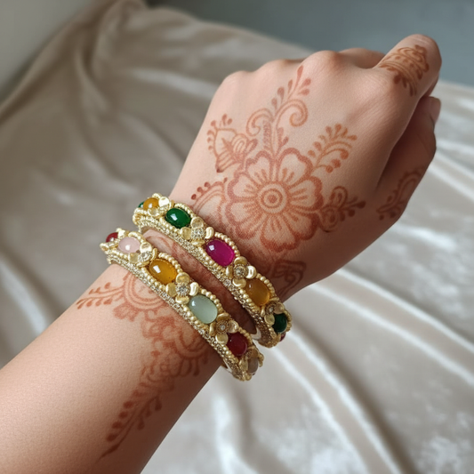 Jaipur Ornate Gold-Toned Bangles