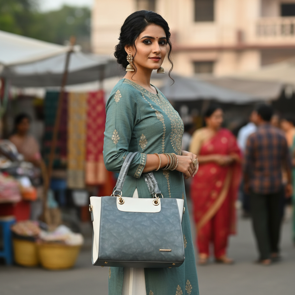 Two-Toned Stylish handbag