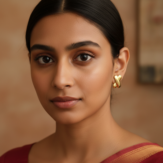 'X' shaped Anti-Tarnish earrings