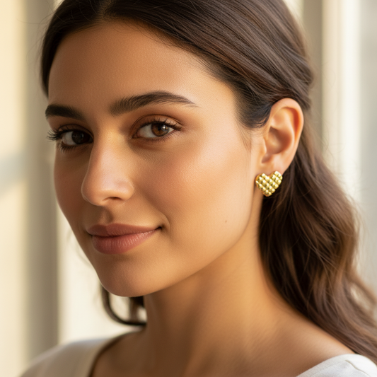 Heart-Shaped Anti-Tarnish Earrings