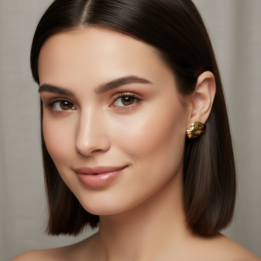 Abstractly Shaped Anti-Tarnish Earrings