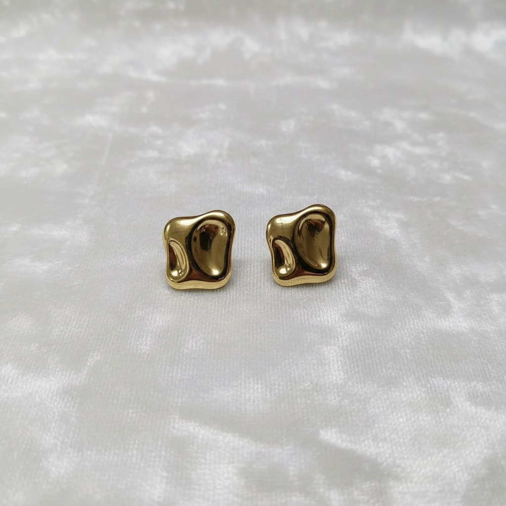 Chunky Stud Anti-Tarnish Earrings