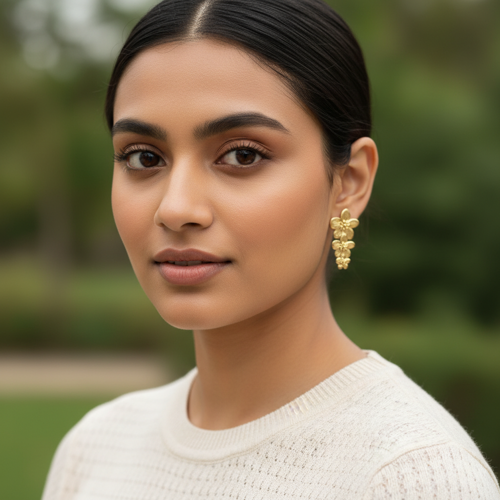 Tiered Flower Earrings