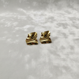 Wavy-Textured Anti Tarnish Earrings