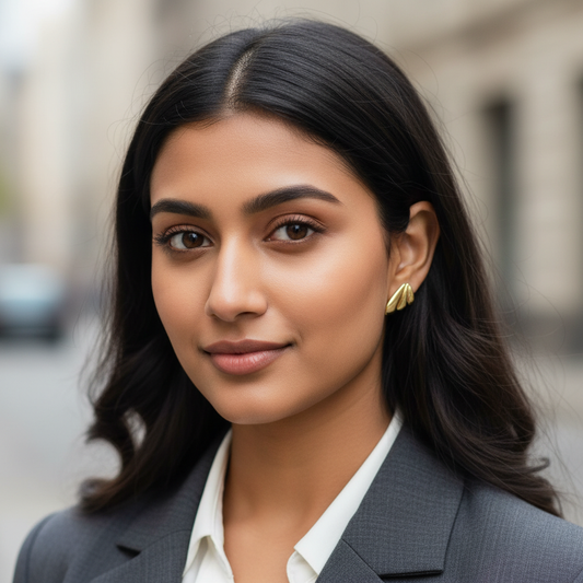 Fan-Shaped Anti-Tarnish Earrings