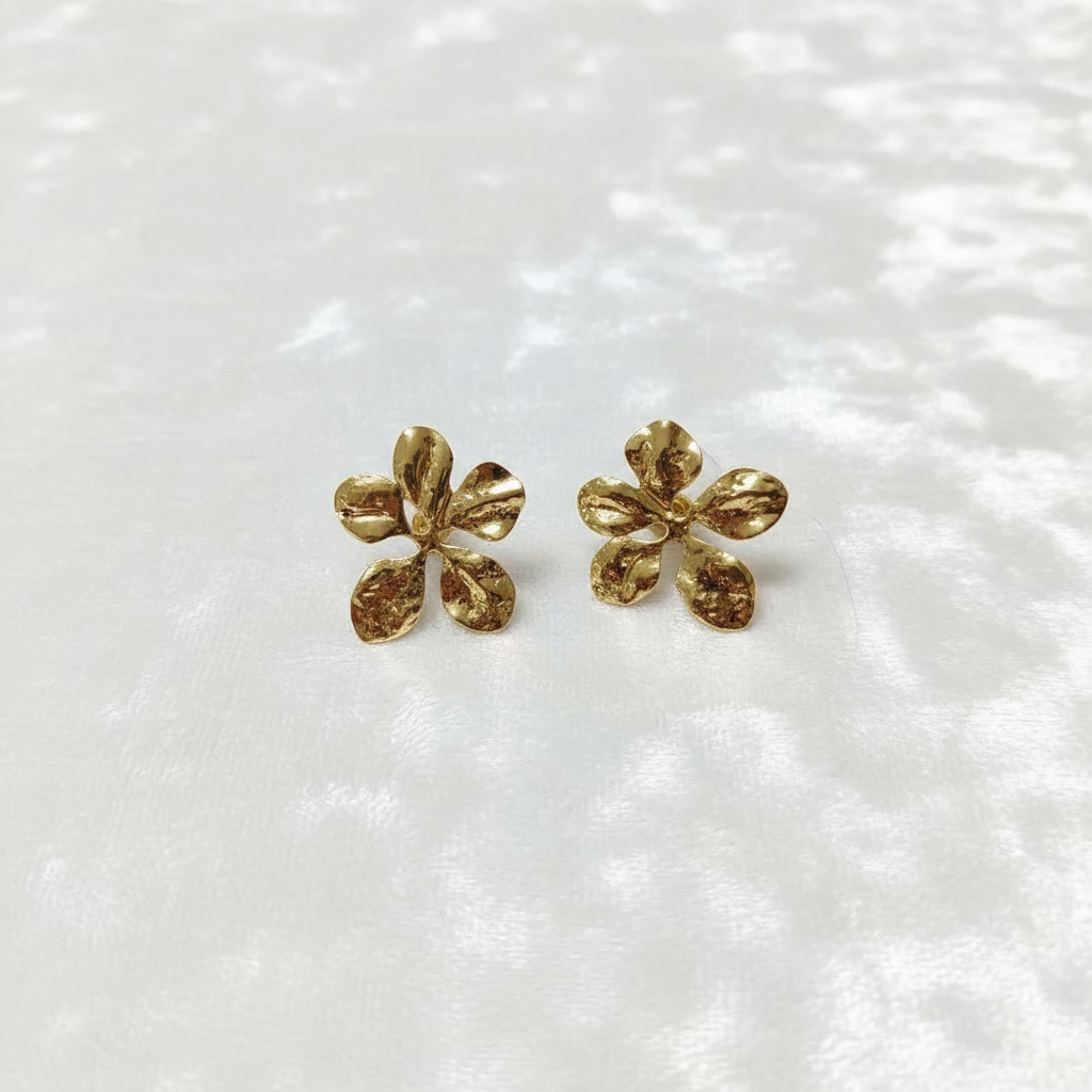 Flower Design Anti-Tarnish Earrings