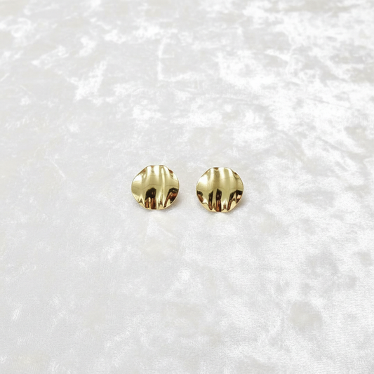 Round Textured Anti-Tarnish Earrings