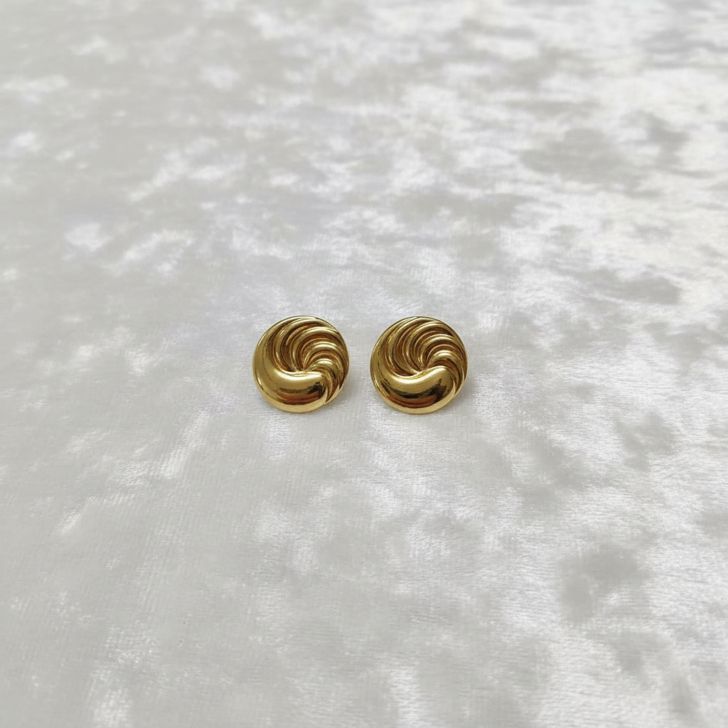 Spiral-Shaped Stud Earrings