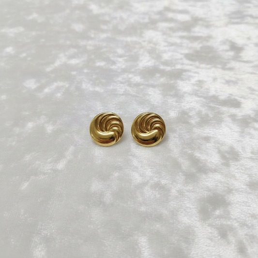 Spiral-Shaped Stud Earrings