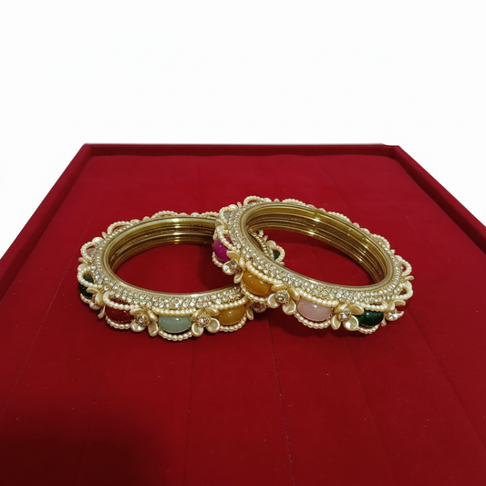 Jaipur Ornate Gold-Toned Bangles