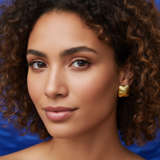 Square-Shaped Anti-Tarnish Stud