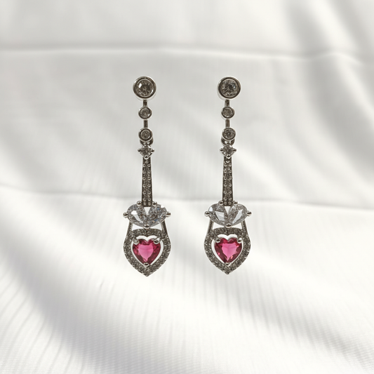 Premium Silver-Toned Drop Earrings